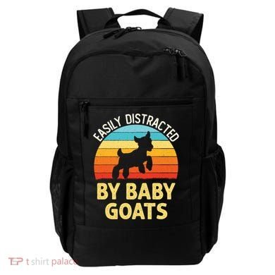 Easily Distracted By Goats Funny Goat Lovers Graphic Gift Backpack
