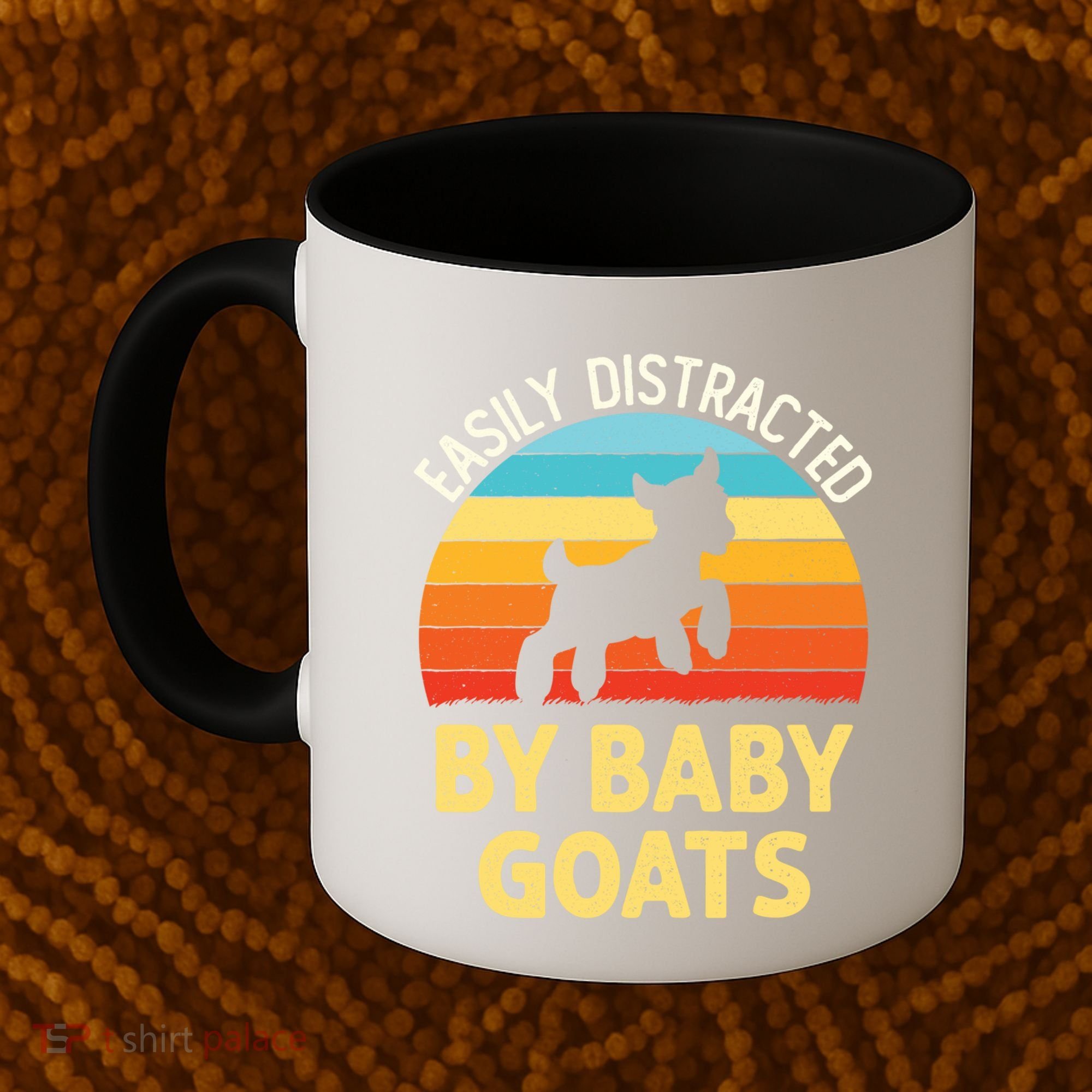 Easily Distracted By Goats Funny Goat Lovers Graphic Gift Coffee Mug
