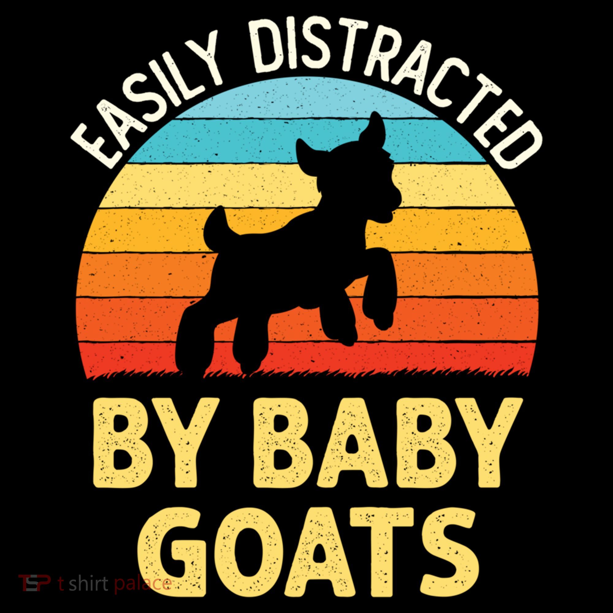Easily Distracted By Goats Funny Goat Lovers Graphic Gift Coffee Mug