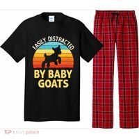 Easily Distracted By Goats Funny Goat Lovers Graphic Gift Pajama Set thumb 0