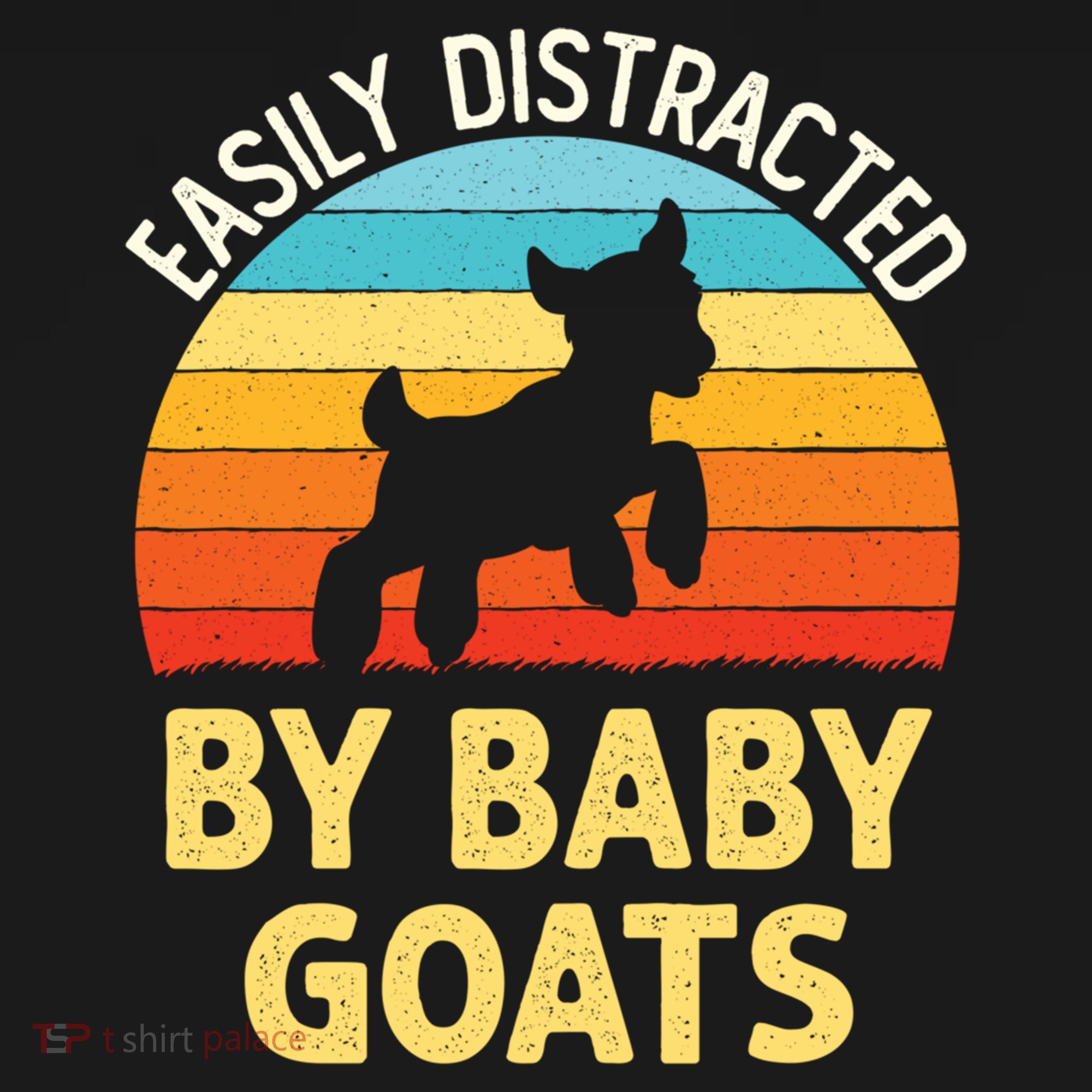 Easily Distracted By Goats Funny Goat Lovers Graphic Gift Ornament