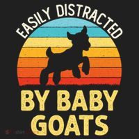 Easily Distracted By Goats Funny Goat Lovers Graphic Gift Hat thumb 2
