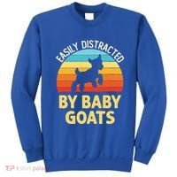 Easily Distracted By Goats Funny Goat Lovers Graphic Gift Sweatshirt thumb 0