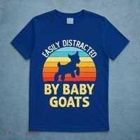 Easily Distracted By Goats Funny Goat Lovers Graphic Gift T-Shirt thumb 5