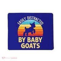 Easily Distracted By Goats Funny Goat Lovers Graphic Gift Mousepad thumb 0