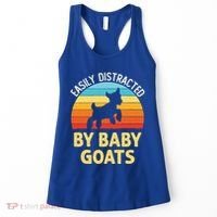 Easily Distracted By Goats Funny Goat Lovers Graphic Gift Women's Tank Top thumb 0