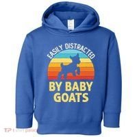 Easily Distracted By Goats Funny Goat Lovers Graphic Gift Toddler Hoodie thumb 0