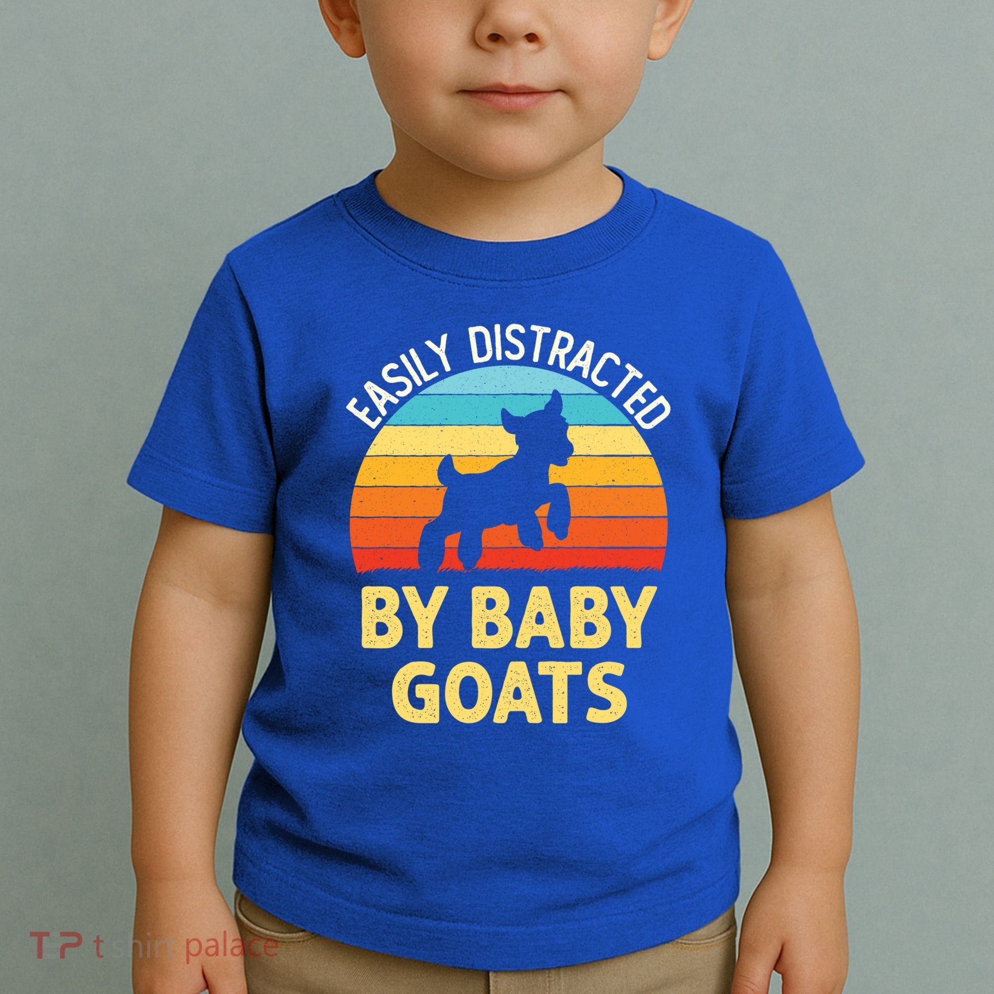Easily Distracted By Goats Funny Goat Lovers Graphic Gift Toddler T-Shirt
