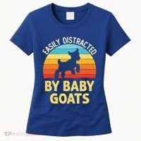 Easily Distracted By Goats Funny Goat Lovers Graphic Gift Women's T-Shirt thumb 0