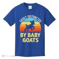 Easily Distracted By Goats Funny Goat Lovers Graphic Gift Kids T-Shirt thumb 0