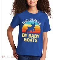 Easily Distracted By Goats Funny Goat Lovers Graphic Gift Kids T-Shirt thumb 2