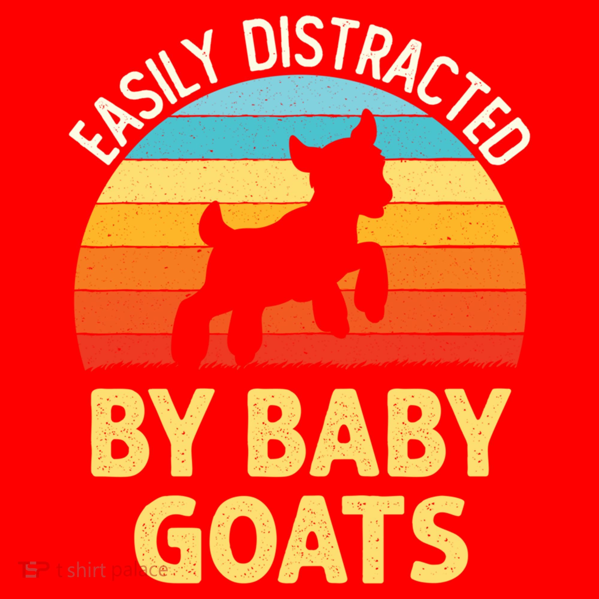 Easily Distracted By Goats Funny Goat Lovers Graphic Gift Santa Hat