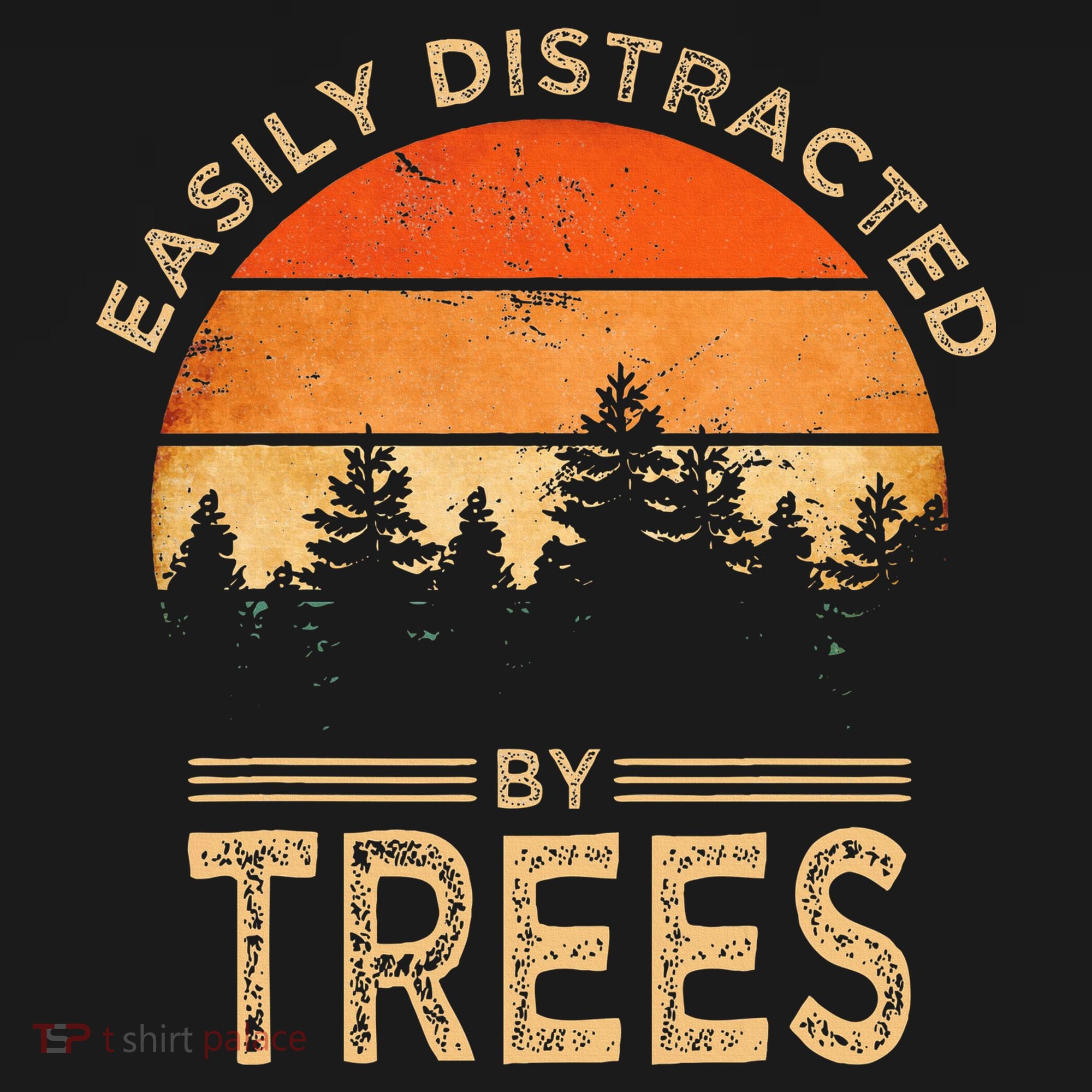 Easily Distracted By Trees Vintage Funny Tree Tank Top