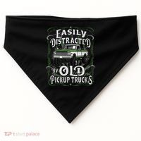 Easily Distracted By Old Pickup Trucks Easily Distracted By USA-Made Doggie Bandana thumb 0