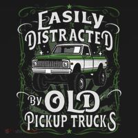 Easily Distracted By Old Pickup Trucks Easily Distracted By Bucket Hat thumb 4