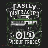 Easily Distracted By Old Pickup Trucks Easily Distracted By Golf Towel thumb 3