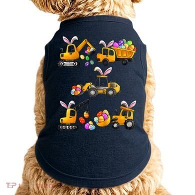 Easter day Bunny Construction Trucks Funny Boy Doggie Tank