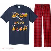 Easter day Bunny Construction Trucks Funny Boy Pajama Set thumb 0