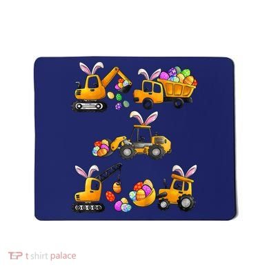 Easter day Bunny Construction Trucks Funny Boy Mousepad