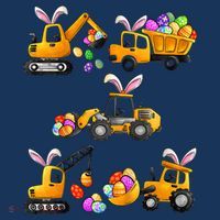 Easter day Bunny Construction Trucks Funny Boy Women's Tank Top thumb 5