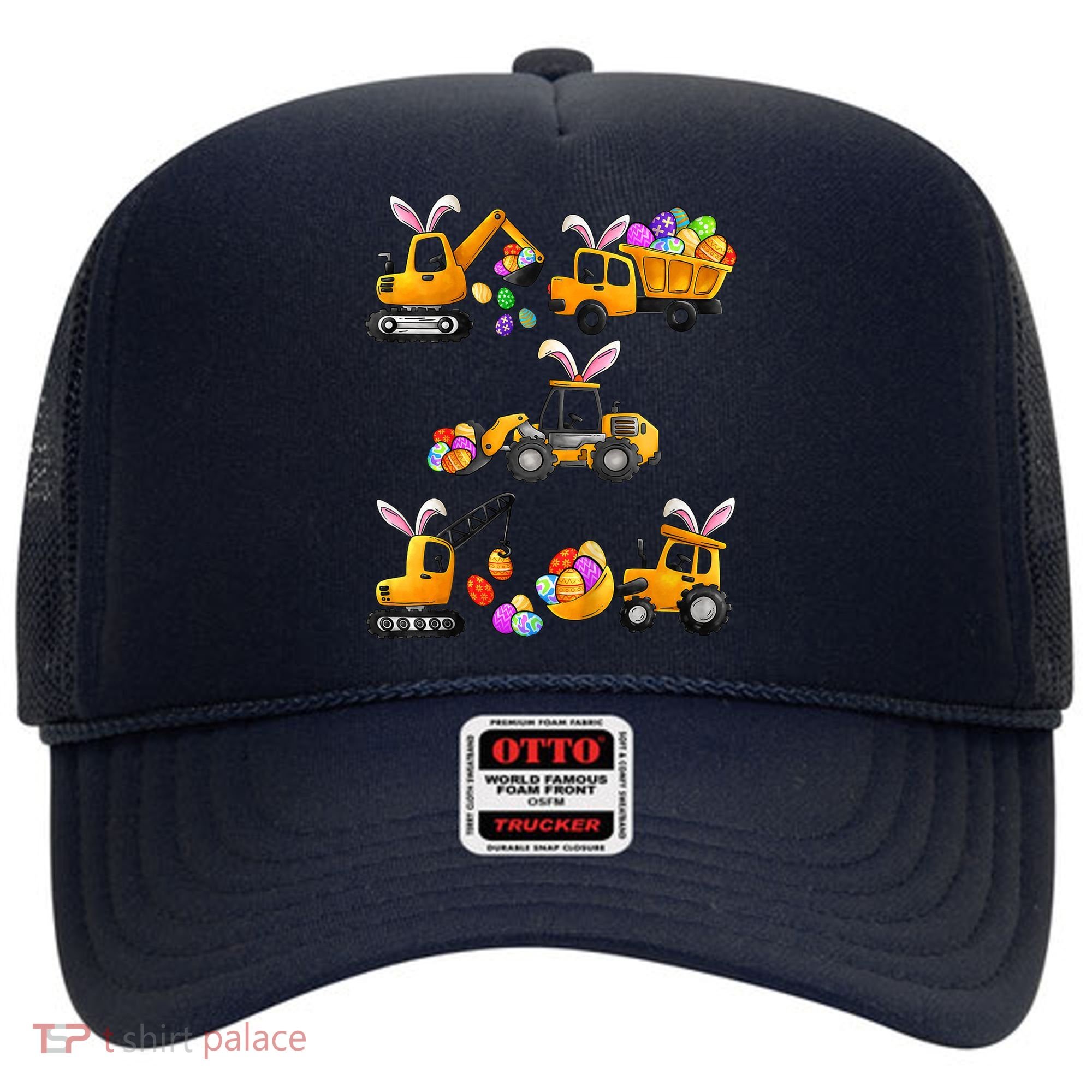 Easter day Bunny Construction Trucks Funny Boy Hat