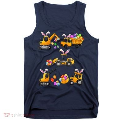 Easter day Bunny Construction Trucks Funny Boy Tank Top