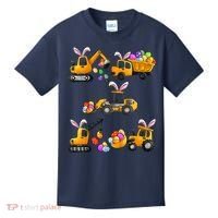Easter day Bunny Construction Trucks Funny Boy Kids T-Shirt thumb 0