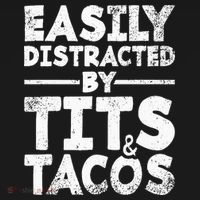 Easily Distracted By Tits And Tacos Adult Humor Gift Ornament thumb 1