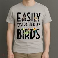 Easily Distracted By Birds T-Shirt thumb 3