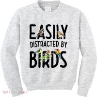 Easily Distracted By Birds Kids Sweatshirt thumb 0