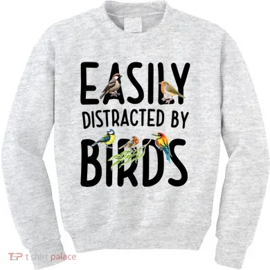 Easily Distracted By Birds Kids Sweatshirt