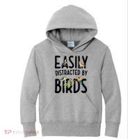 Easily Distracted By Birds Kids Hoodie thumb 0