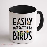 Easily Distracted By Birds Coffee Mug thumb 1