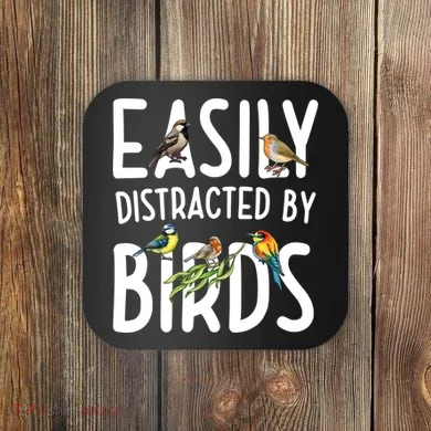 Easily Distracted By Birds Coaster