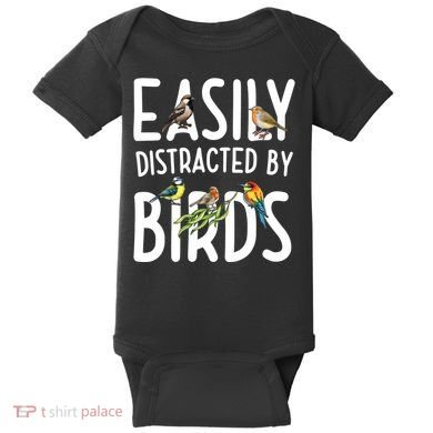 Easily Distracted By Birds Baby Bodysuit