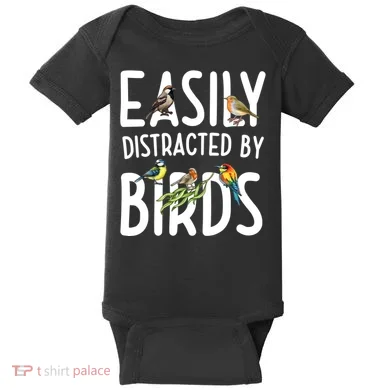 Easily Distracted By Birds Baby Bodysuit