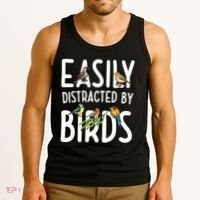 Easily Distracted By Birds Tank Top thumb 3