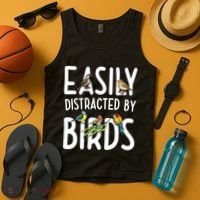 Easily Distracted By Birds Tank Top thumb 4