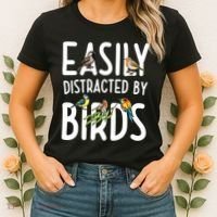 Easily Distracted By Birds Women's T-Shirt thumb 2