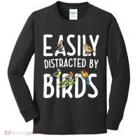 Easily Distracted By Birds Kids Long Sleeve Shirt thumb 0