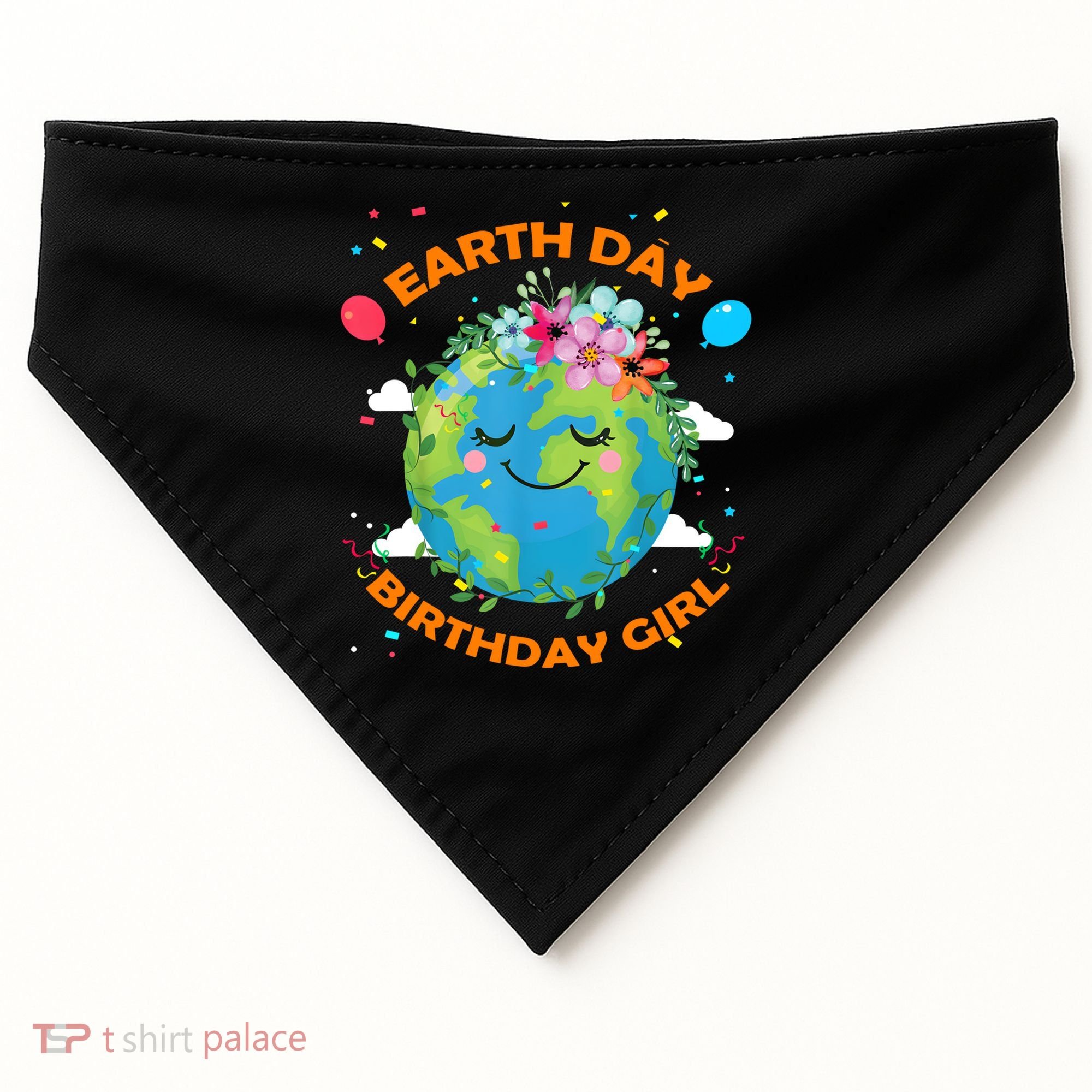 Earth Day Birthday Planet April 22nd Bday Environt Gift USA-Made Doggie Bandana