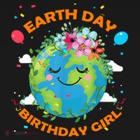 Earth Day Birthday Planet April 22nd Bday Environt Gift Women's Hoodie thumb 2