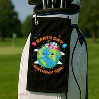 Earth Day Birthday Planet April 22nd Bday Environt Gift Golf Towel thumb 2