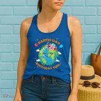 Earth Day Birthday Planet April 22nd Bday Environt Gift Women's Tank Top thumb 2