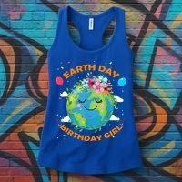 Earth Day Birthday Planet April 22nd Bday Environt Gift Women's Tank Top thumb 3