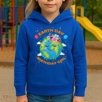Earth Day Birthday Planet April 22nd Bday Environt Gift Kids Hoodie thumb 3
