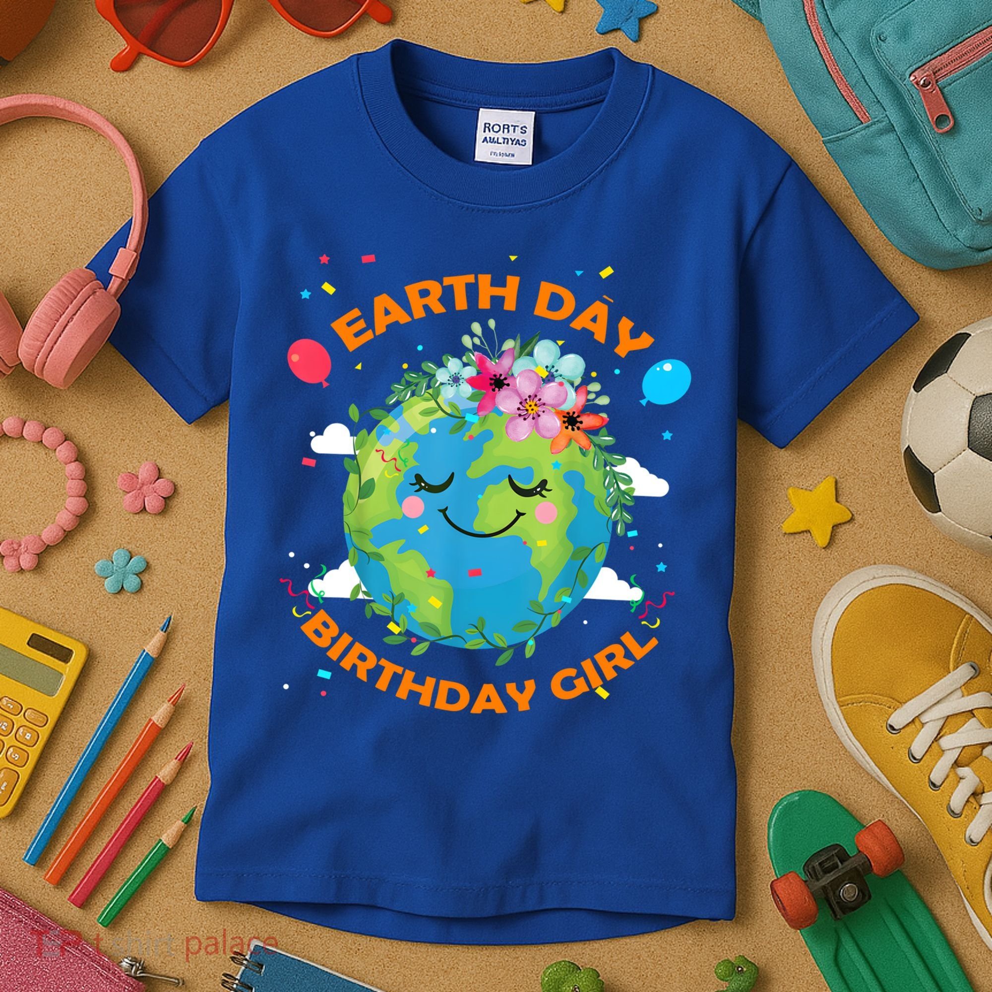 Earth Day Birthday Planet April 22nd Bday Environt Gift Kids T-Shirt