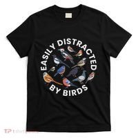 Easily Distracted By Birds Birdwatching Bird Owner T-Shirt thumb 0