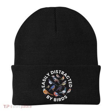 Easily Distracted By Birds Birdwatching Bird Owner Beanie