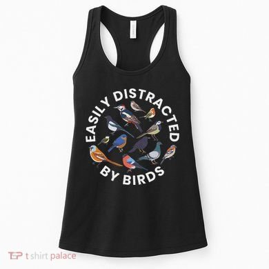 Easily Distracted By Birds Birdwatching Bird Owner Women's Tank Top